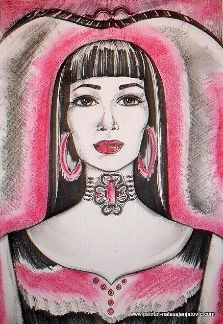 AUTOPORTRET/SELF-PORTRAIT, kombinovana tehnika/combined technique, 29x40 cm 