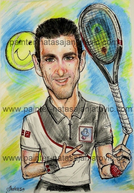 NOVAK ĐOKOVIĆ/NOVAK DJOKOVIC, kombinovana tehnika/combined technique, 38x26,50 cm 