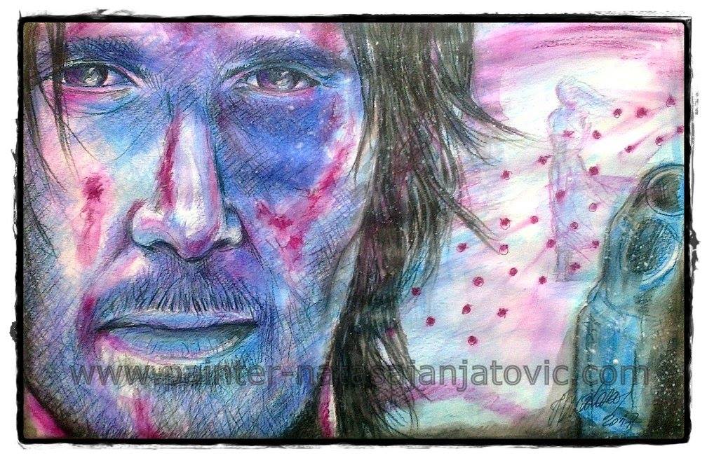 HEROJI SU (TAKOĐE) USAMLJENI/HEROES ARE LONELY (TOO) ,kombinovana tehnika/combined technique, 38,50x24,50 cm 