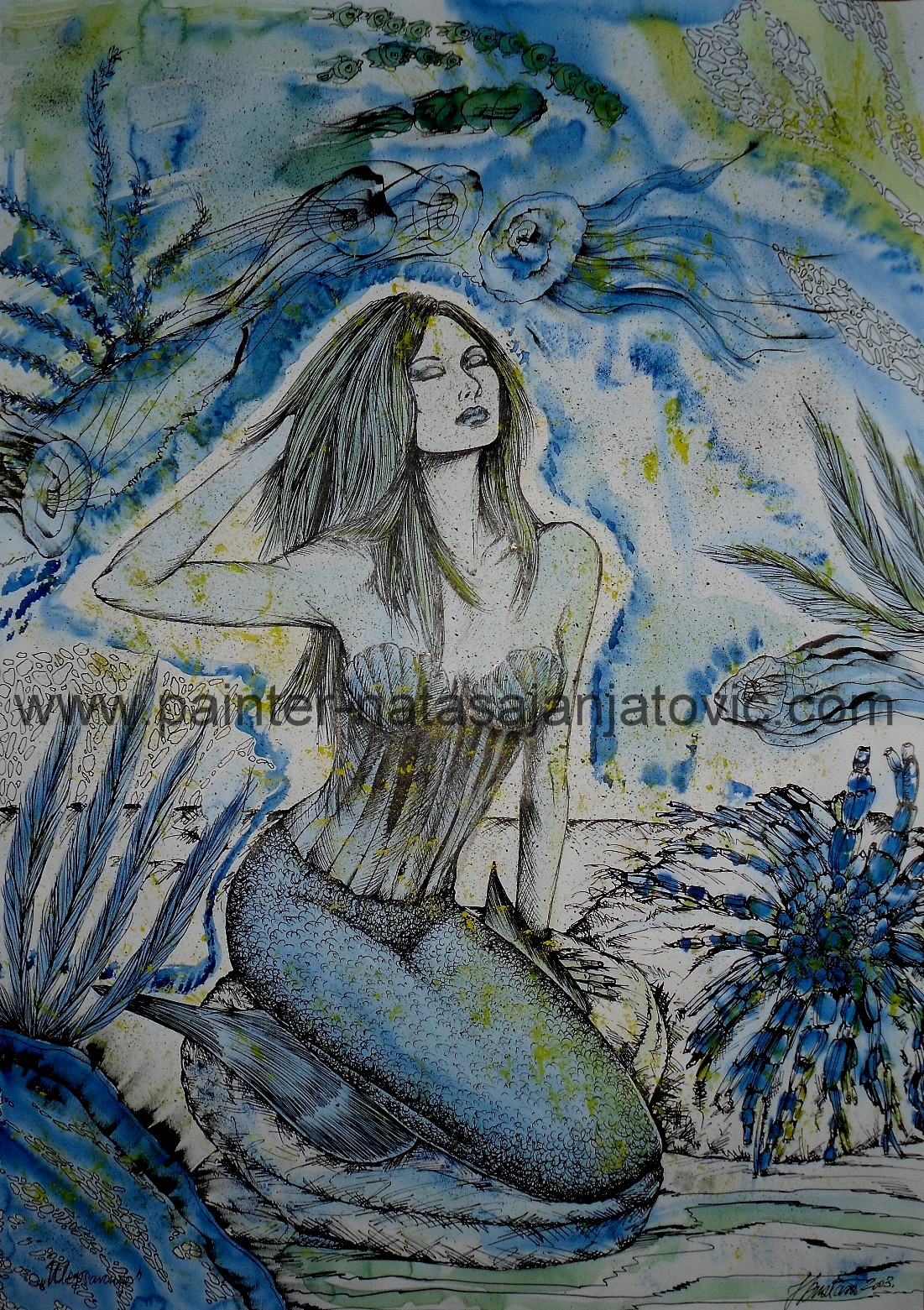 ULEPŠAVANJE/BEAUTY, kombinovana tehnika/combined technique, 50x70 cm  