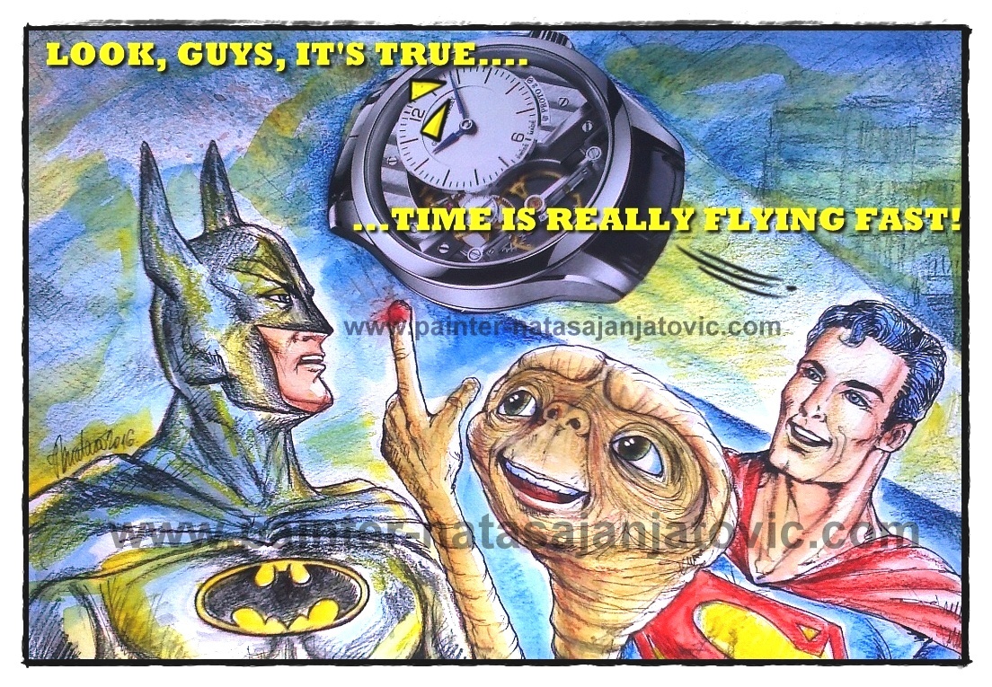 VREME LETI/TIME IS FLYING, kombinovana tehnika/combined technique, 25x37 cm