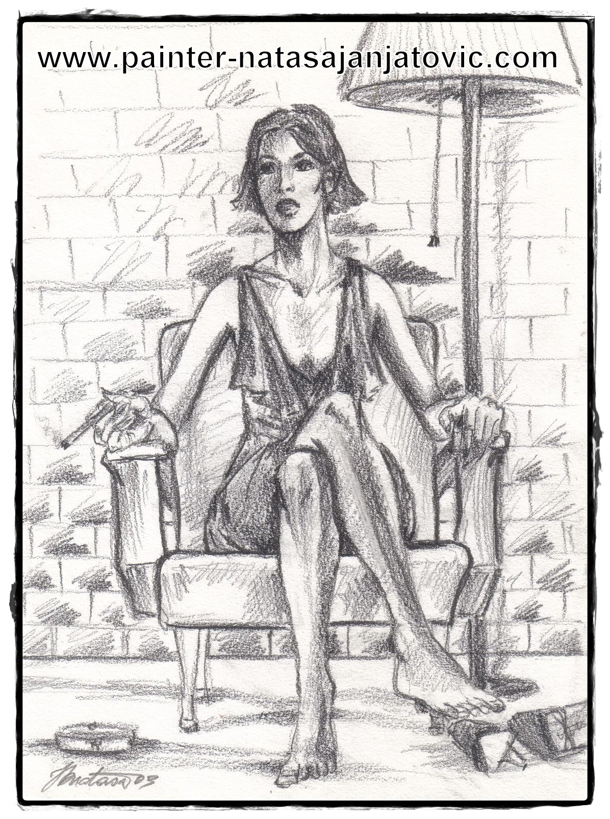 TRAČARA/GOSSIP GIRL, olovka/pencil, 21x28,50 cm
