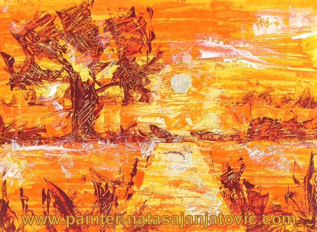 MOJA AFRIKA/MY AFRICA, akrilik na specijalnom papiru/acrylic on special paper, 21x28,50 cm