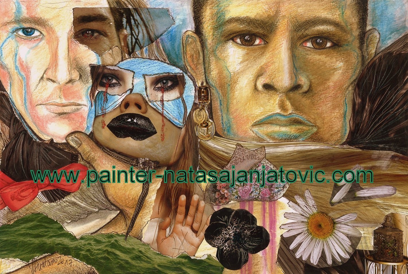 OTELO/OTHELLO, crtež i kolaž/drawing and collage, 26x38,50 cm