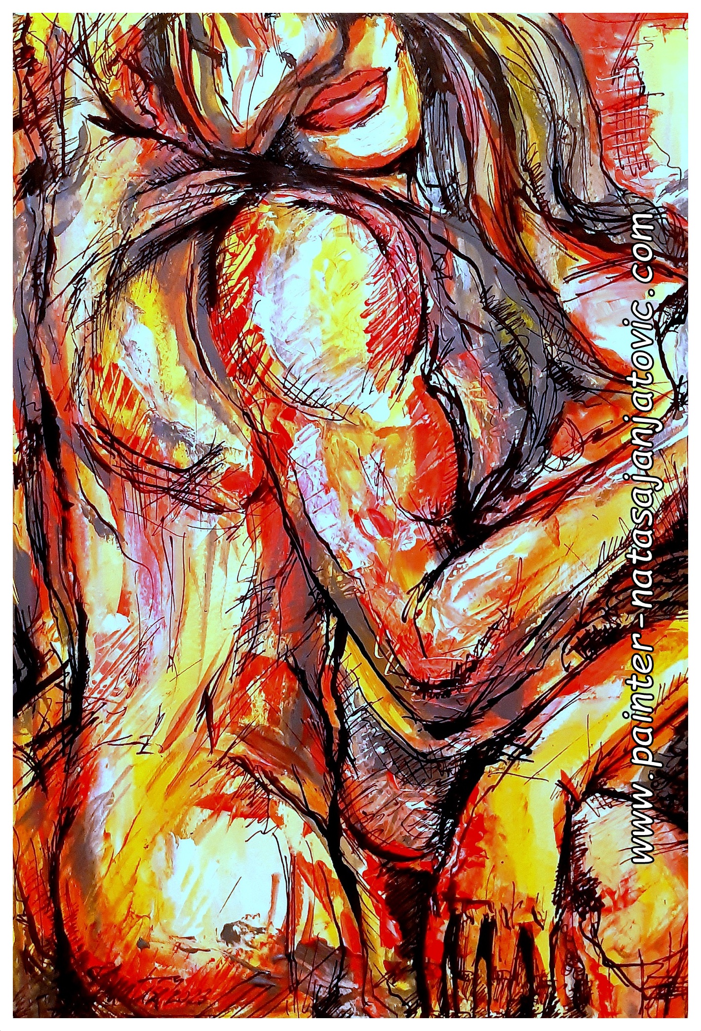 RUKE/HANDS, akrilik i crni tuš na papiru/acrylic and black ink on paper, 27x39,50 cm 